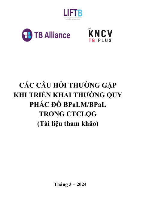 Các câu hỏi thường gặp khi triển khai thường quy phác đồ BPaLM/BPaL trong CTCLQG